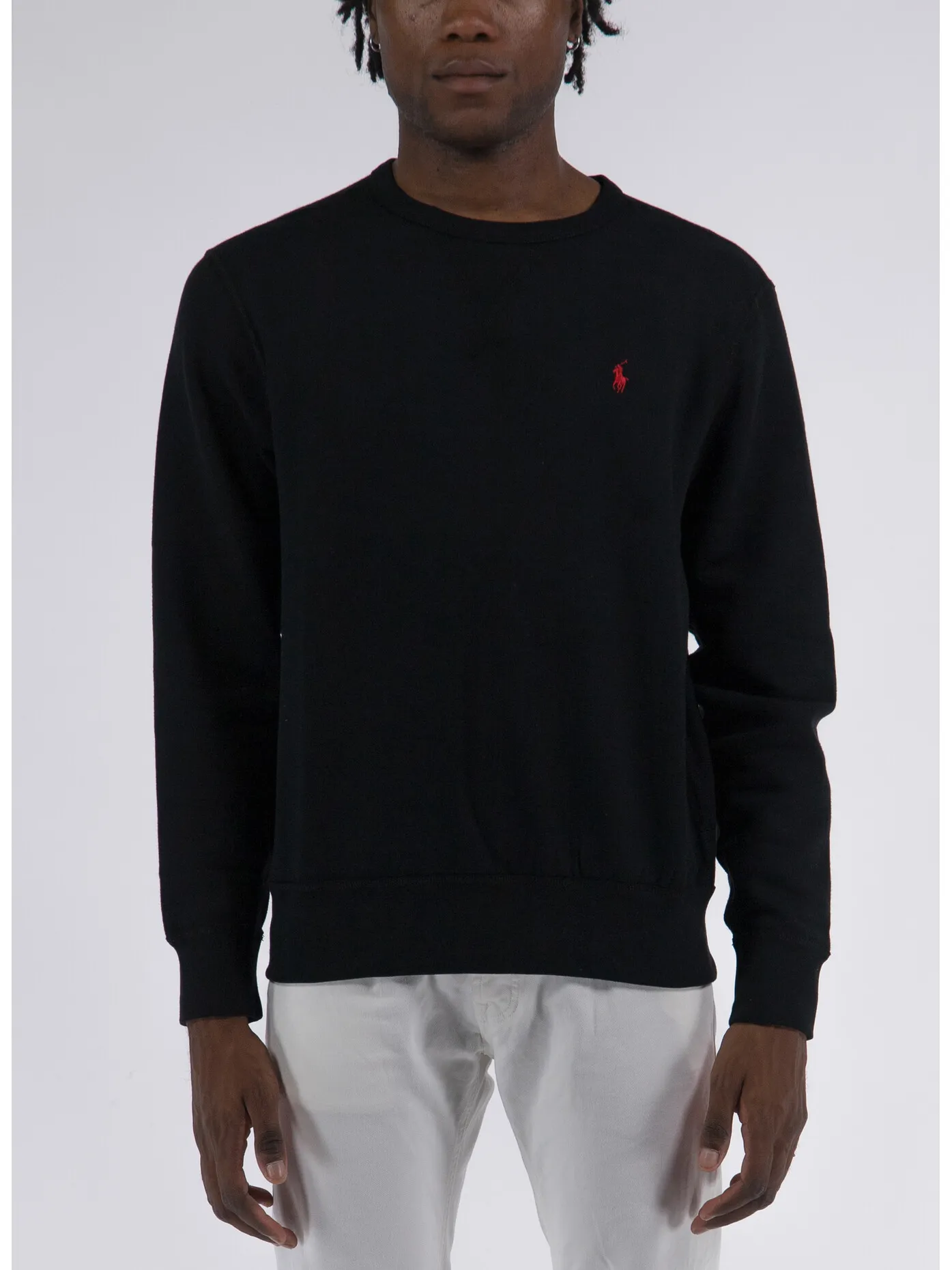     -POLO RALPH LAUREN    -FELPA GIROCOLLO CON LOGO RICAMATO-