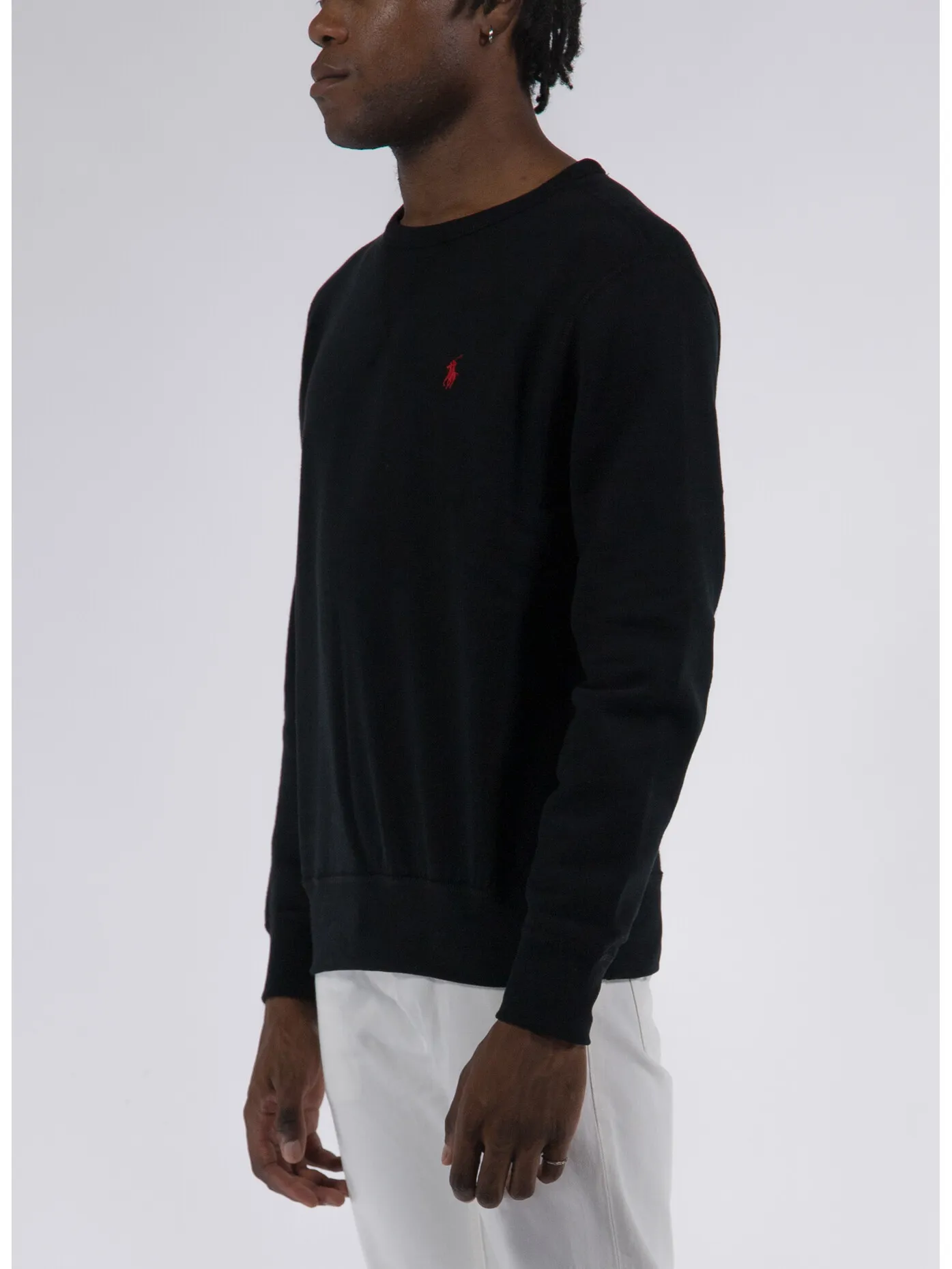     -POLO RALPH LAUREN    -FELPA GIROCOLLO CON LOGO RICAMATO-