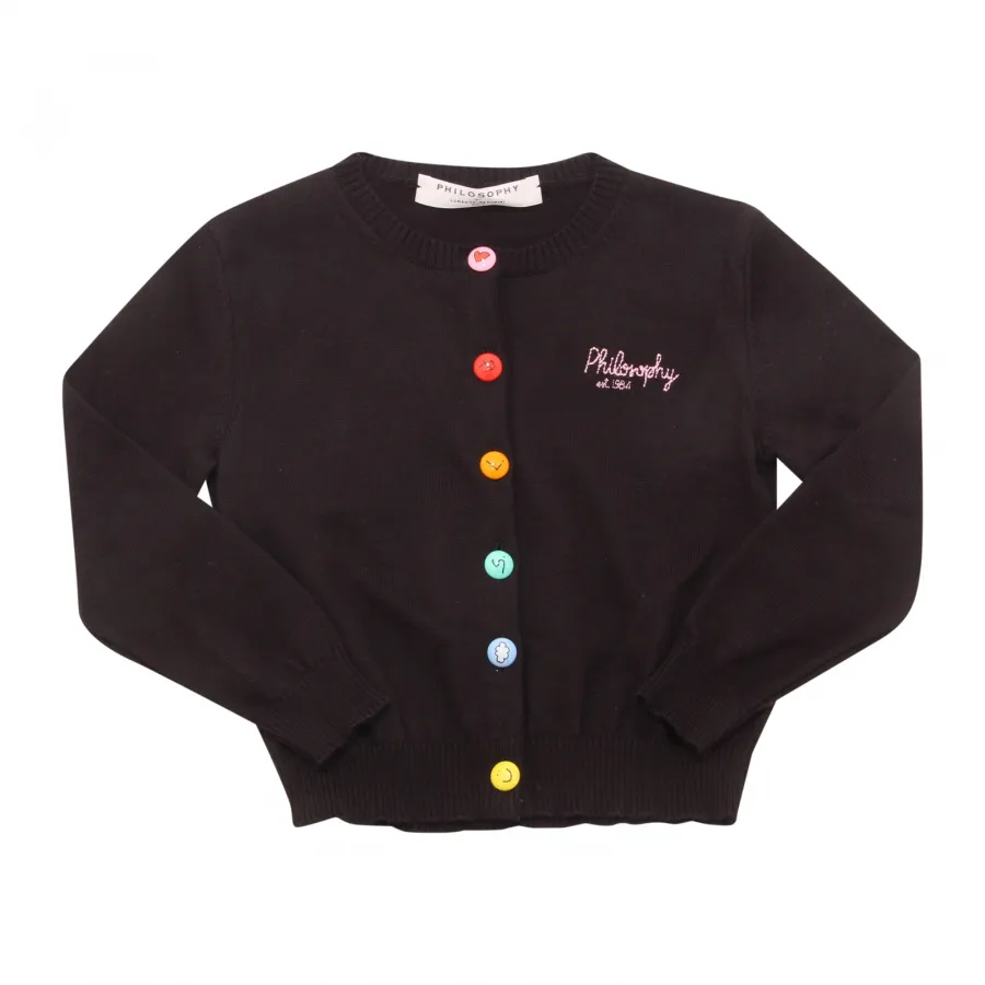 1059AR cardigan bimba PHILOSOPHY DI LORENZO SERAFINI girl kids sweater black