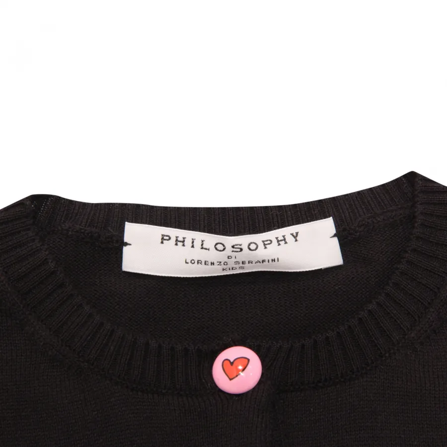 1059AR cardigan bimba PHILOSOPHY DI LORENZO SERAFINI girl kids sweater black
