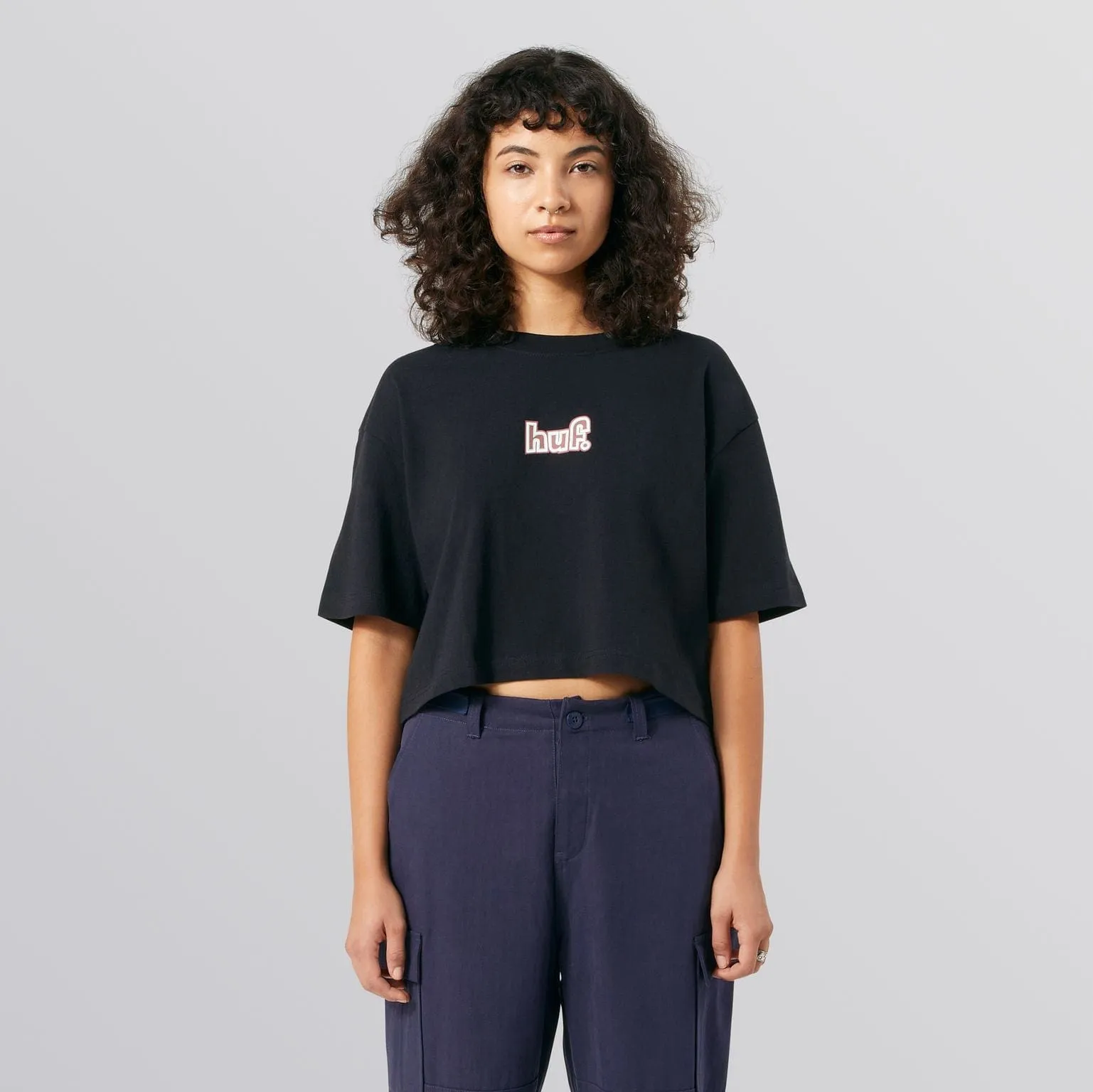 1993 S/S CROP TEE - BLACK