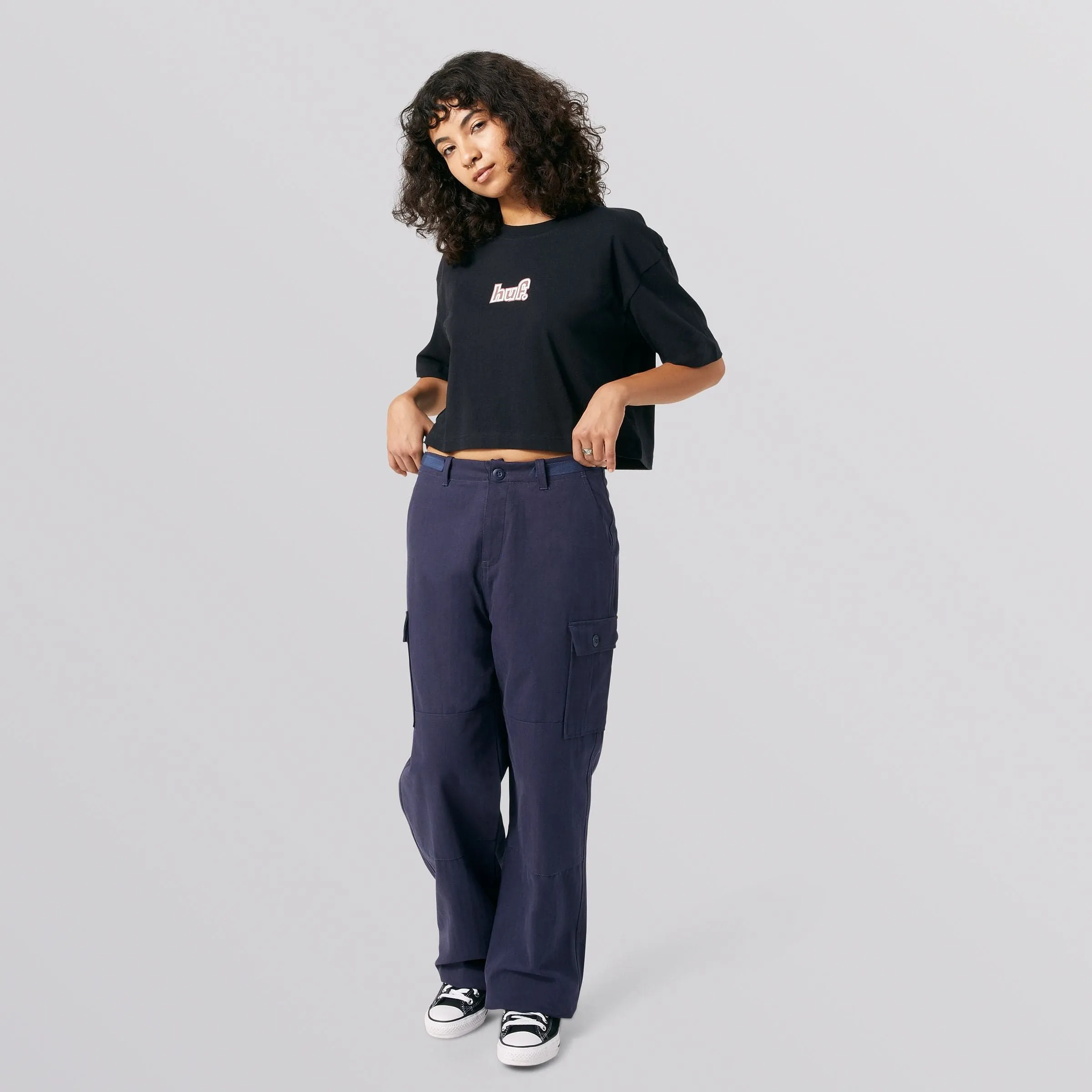 1993 S/S CROP TEE - BLACK