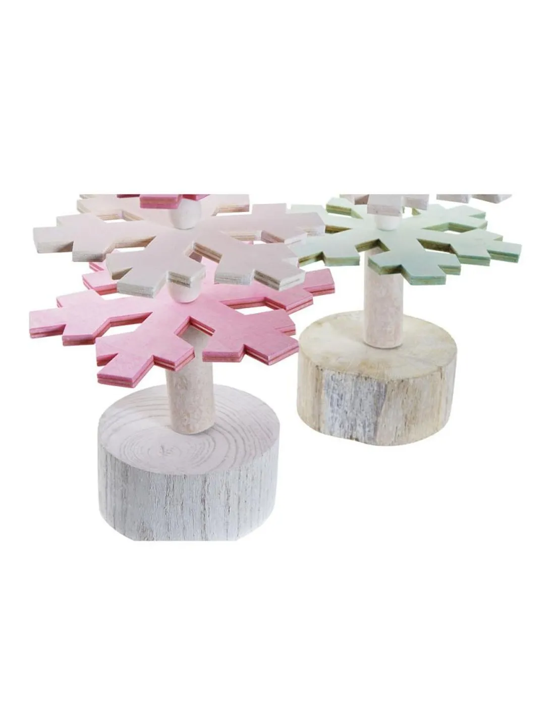 2 Alberi di natale decorativi DKD Home Decor Legno MDF (14x14x51 cm)