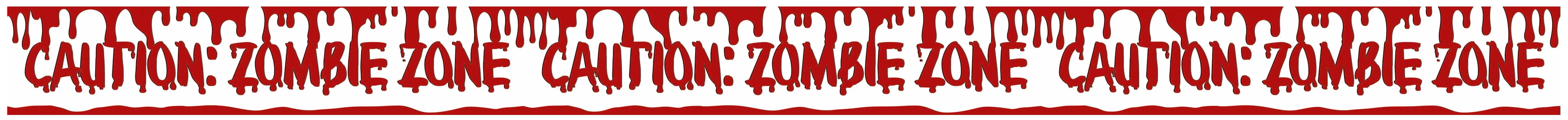3 nastri adesivi Zombie Zone Halloween 9,10m