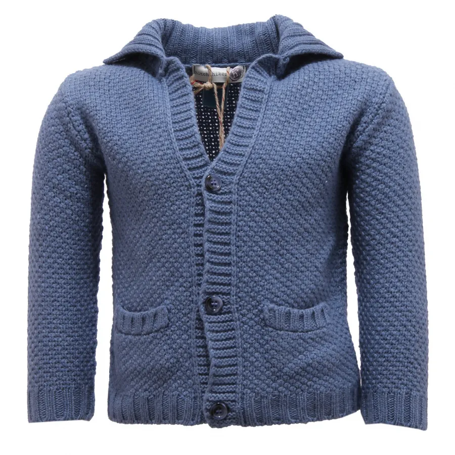 3482V cardigan bimbo MONNALISA HITCH-HIKER blue wool sweater boy kid