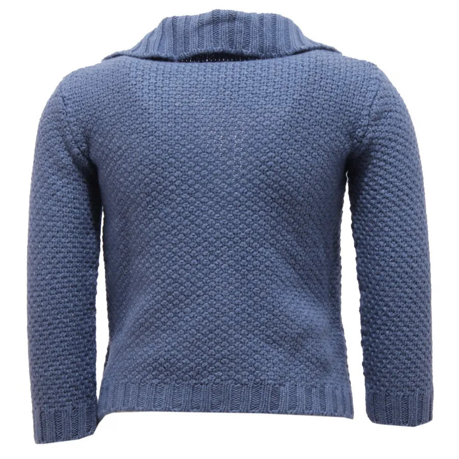 3482V cardigan bimbo MONNALISA HITCH-HIKER blue wool sweater boy kid