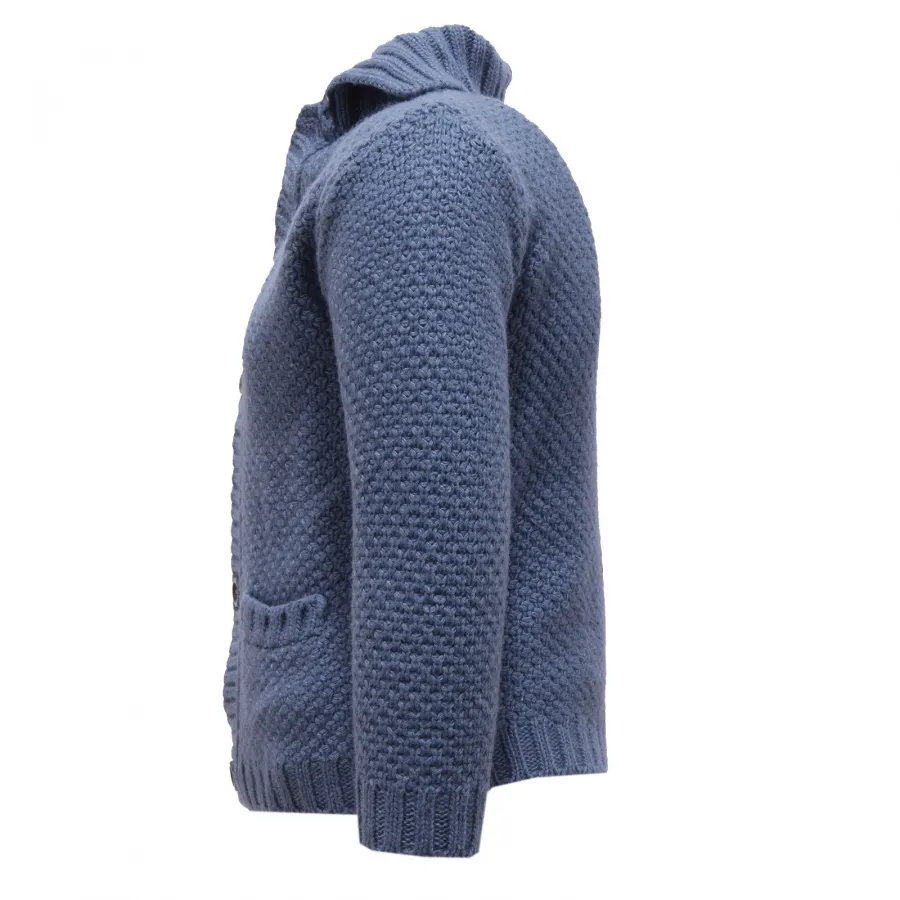 3482V cardigan bimbo MONNALISA HITCH-HIKER blue wool sweater boy kid