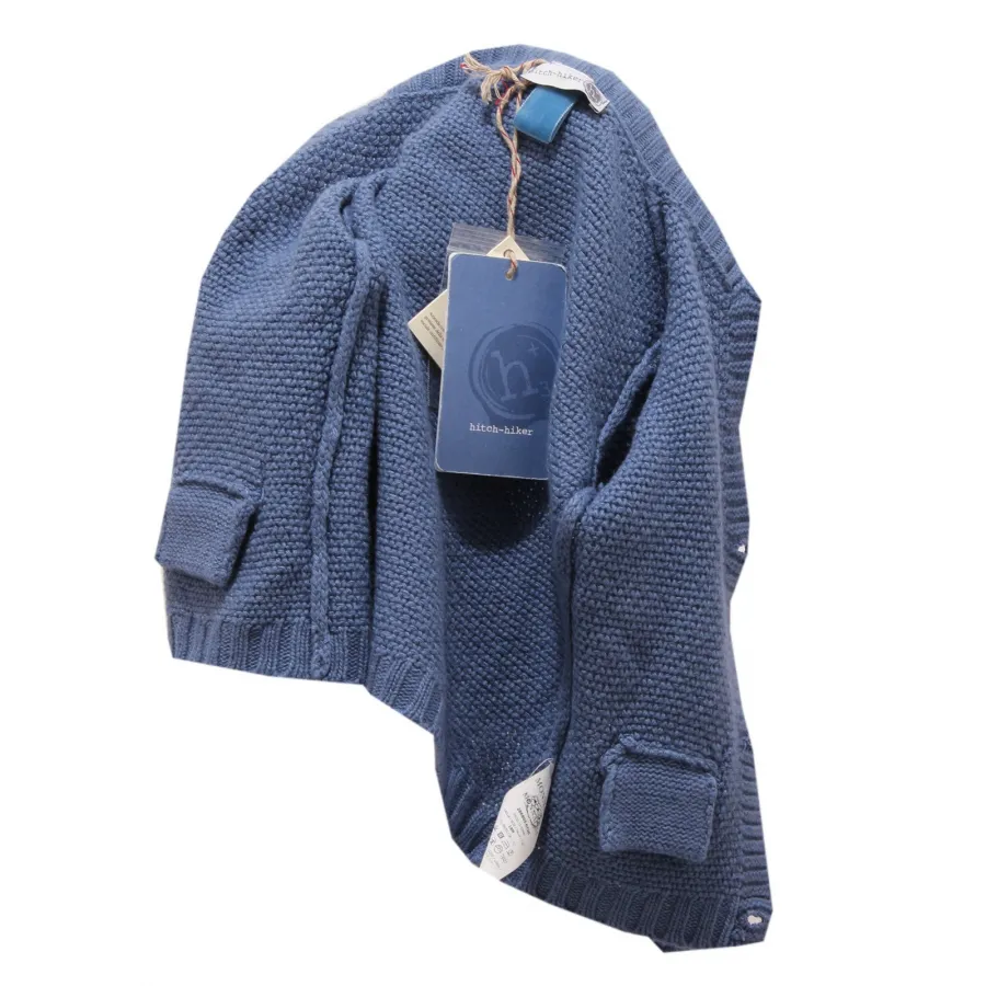 3482V cardigan bimbo MONNALISA HITCH-HIKER blue wool sweater boy kid