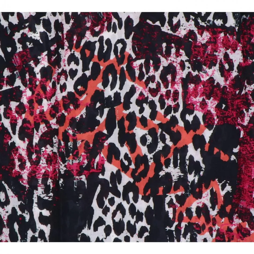 75RA2H04 PASHMINA ANIMAL Fucsia