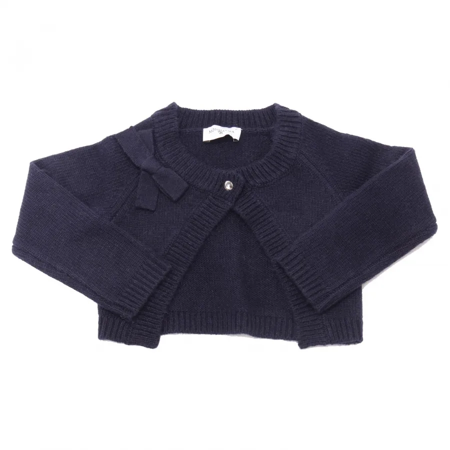 8137AD cardigan bimba girl MONNALISA blue/bow sweater kids