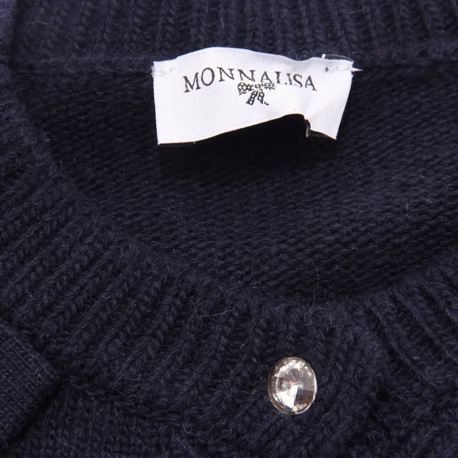 8137AD cardigan bimba girl MONNALISA blue/bow sweater kids