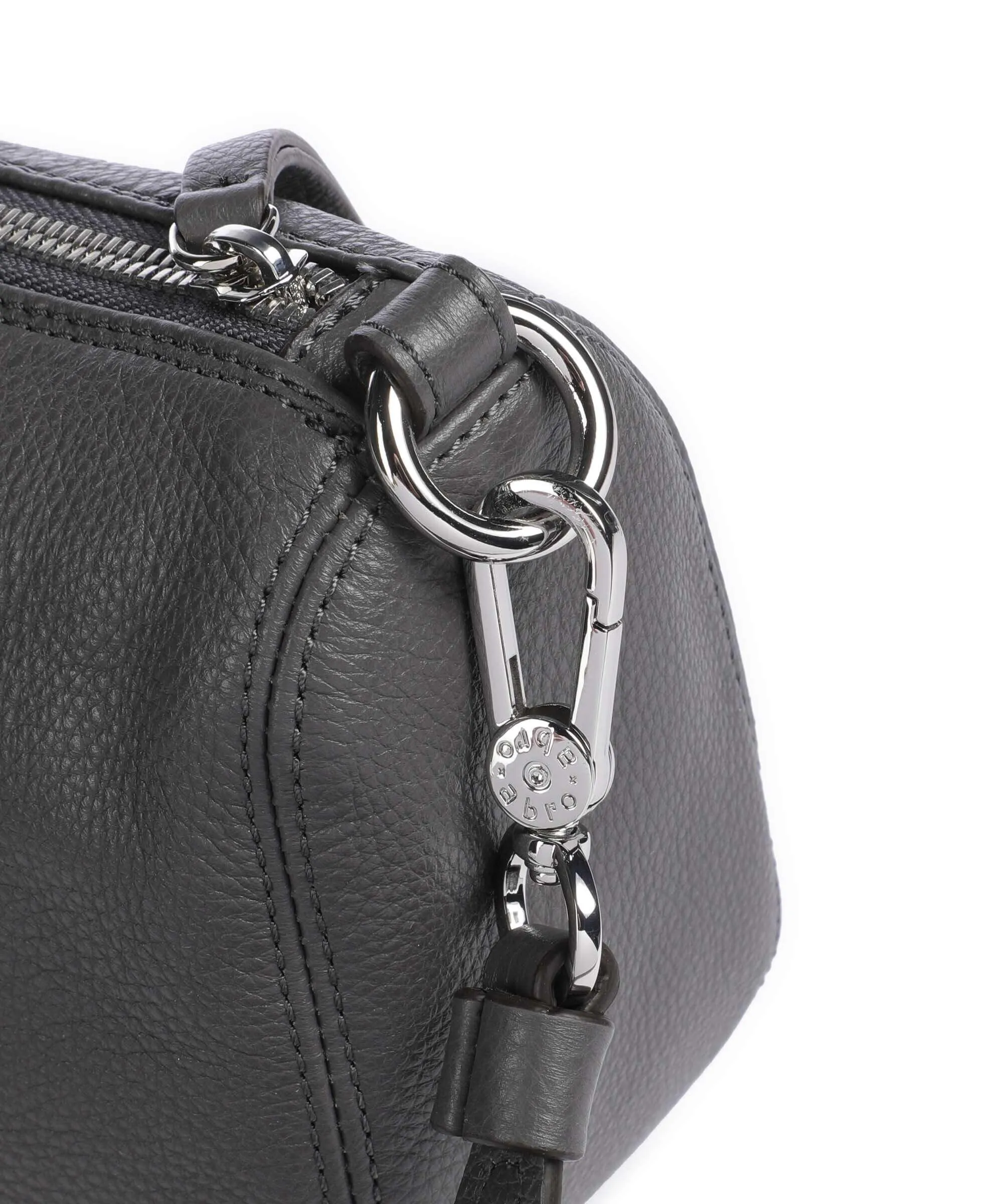  Abro Dalia Mina Borsa a tracolla pelle di vacchetta grana grigio scuro  