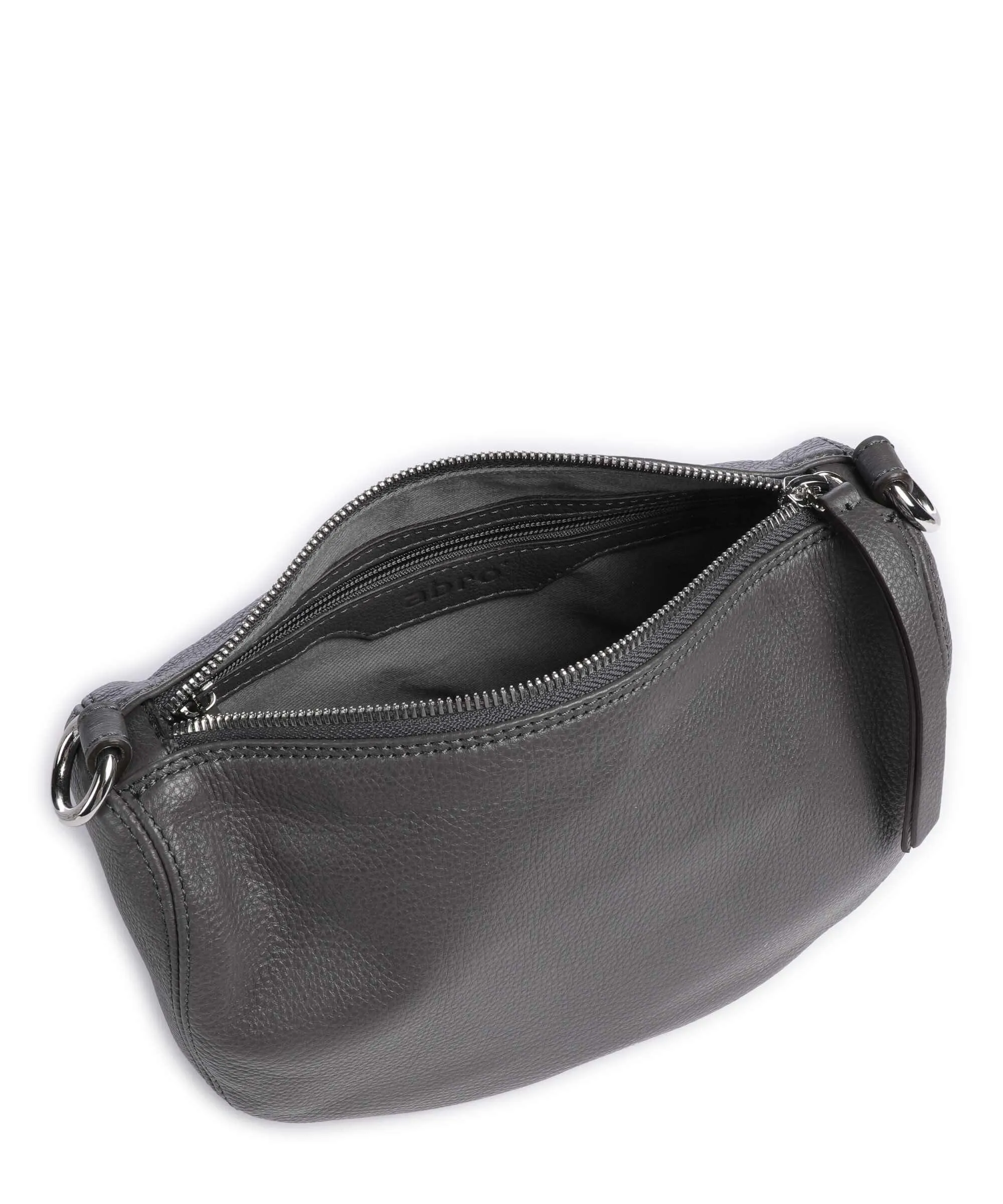  Abro Dalia Mina Borsa a tracolla pelle di vacchetta grana grigio scuro  