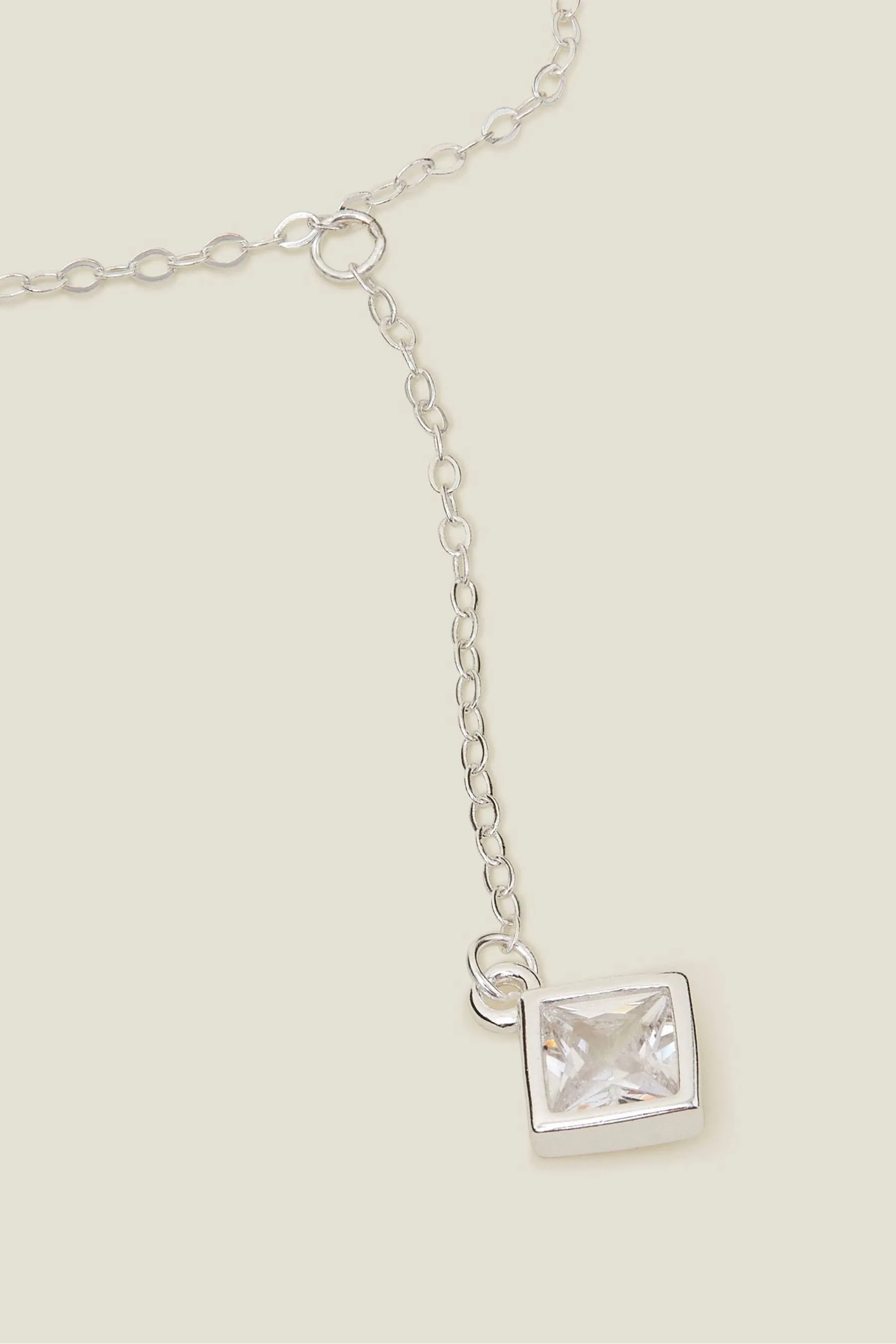 Accessorize - Collana a catena a Y con pendente sterling