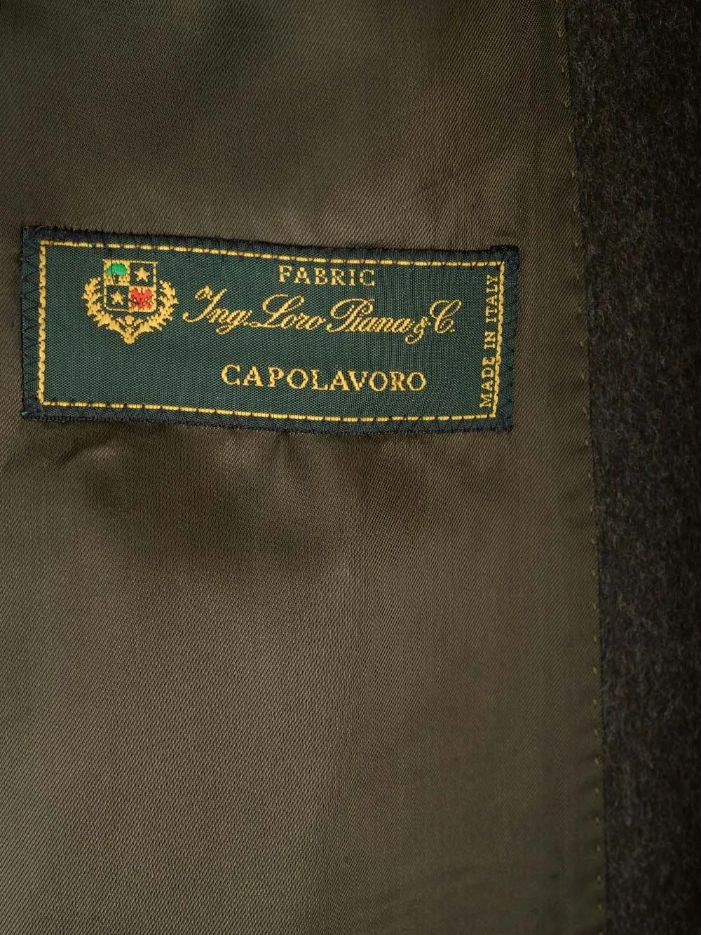   Al Duca D'aosta  Cappotto a un petto tessuto Loro Piana  