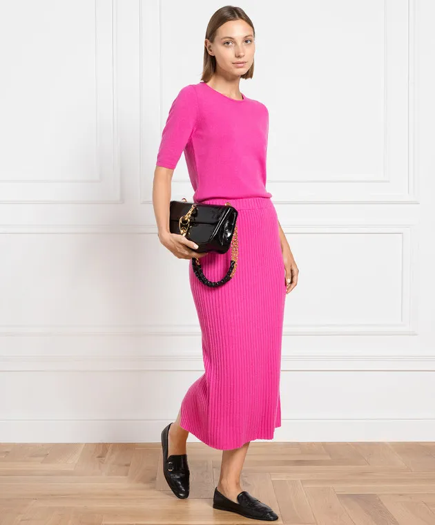 Allude Maglia rosa in lana e cashmere 23517033