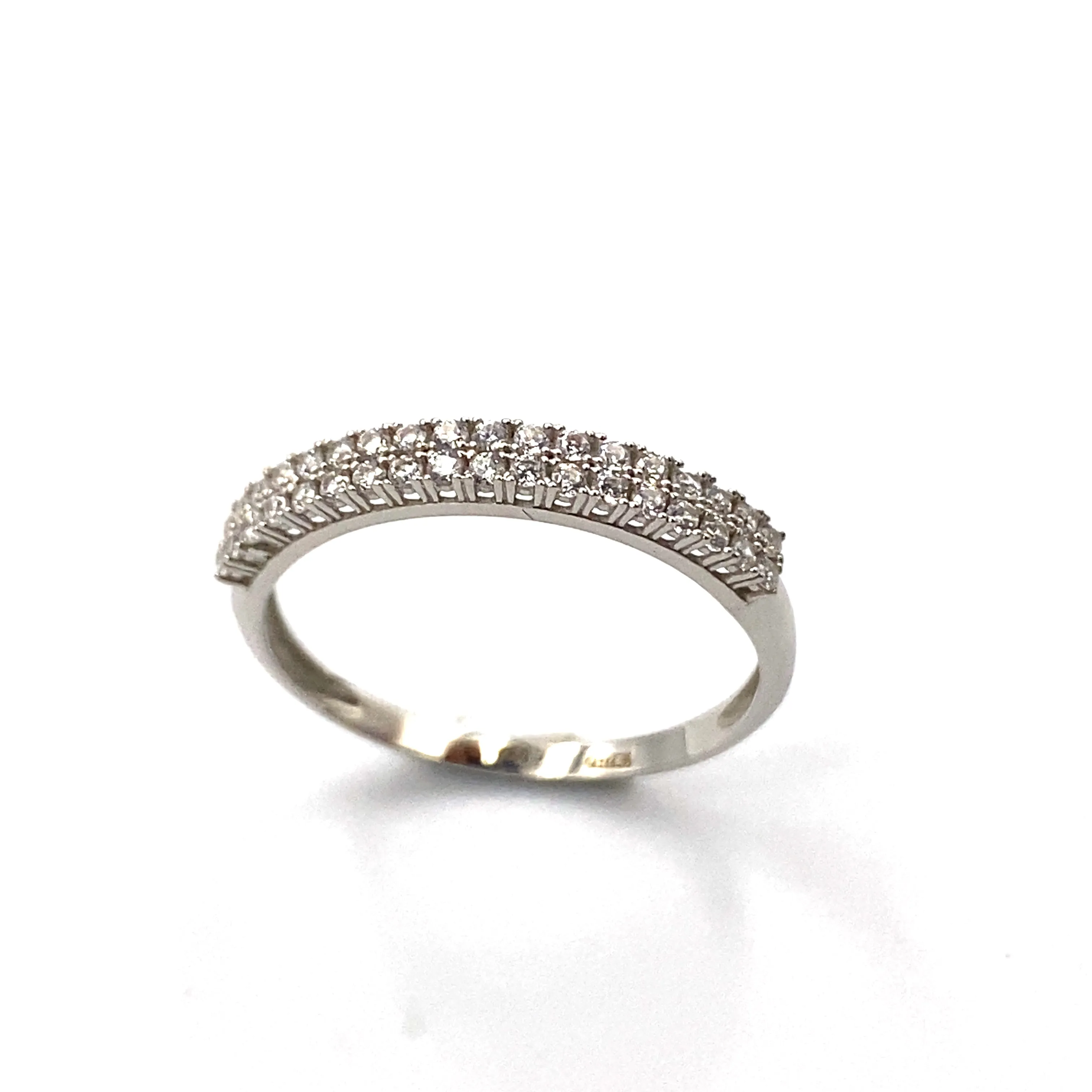 Anello Doppia Veretta Oro Bianco