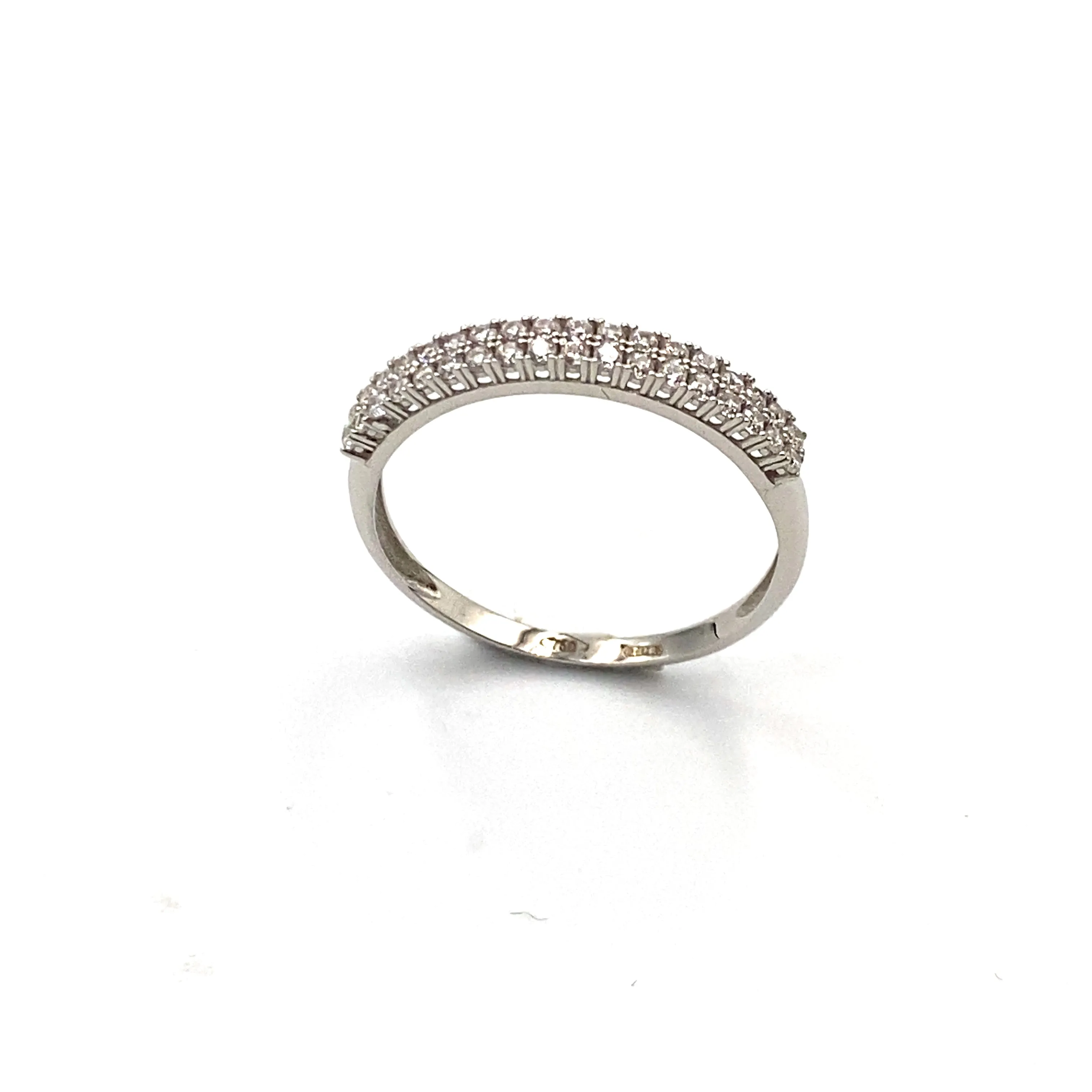 Anello Doppia Veretta Oro Bianco