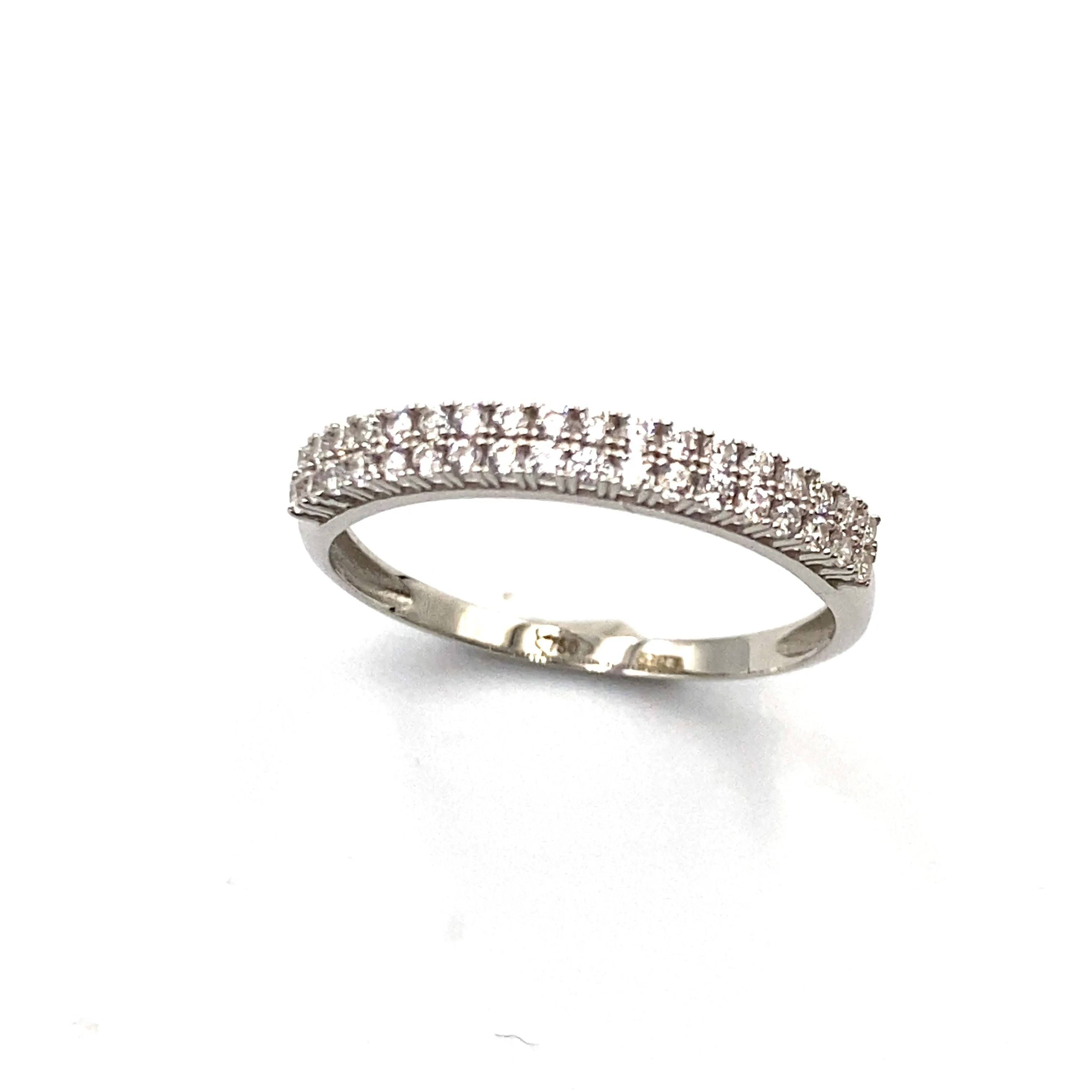 Anello Doppia Veretta Oro Bianco