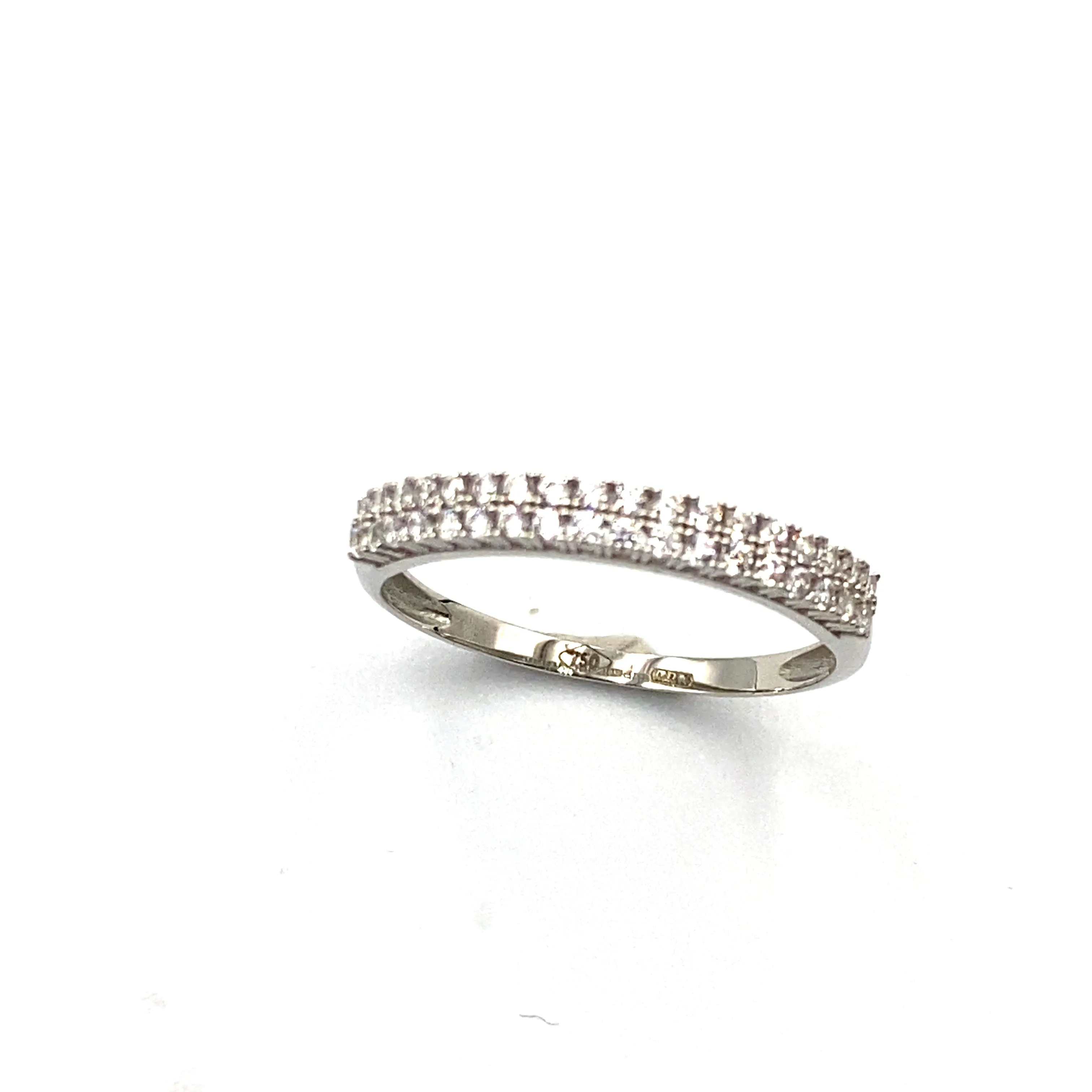 Anello Doppia Veretta Oro Bianco