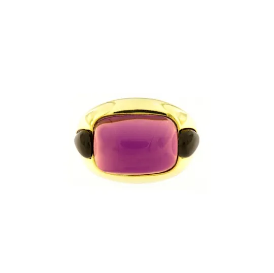 Anello in argento e cabochon di ametista