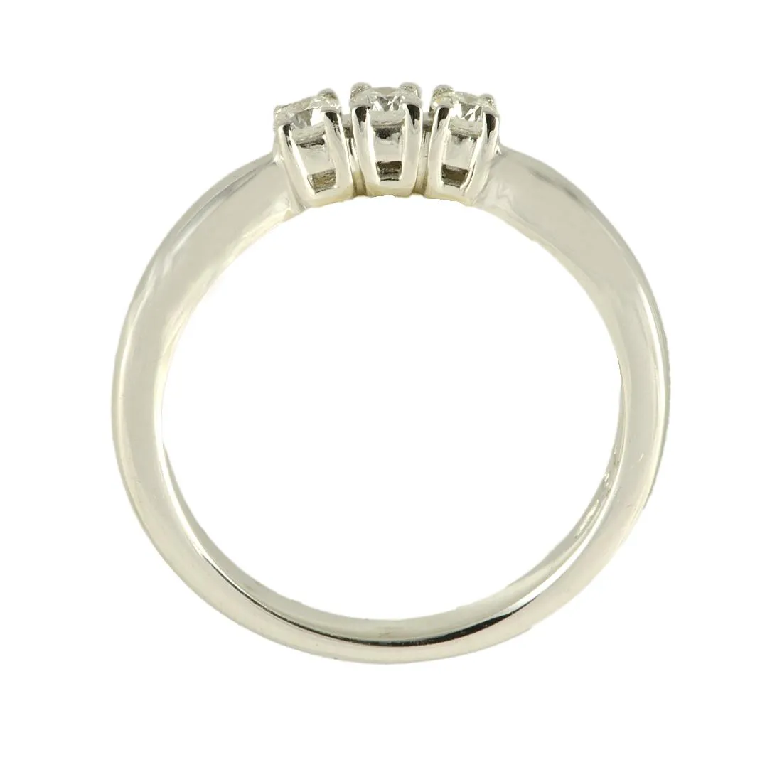 ANELLO TRILOGY IN ORO BIANCO E DIAMANTI CT 0,24 MIS 15