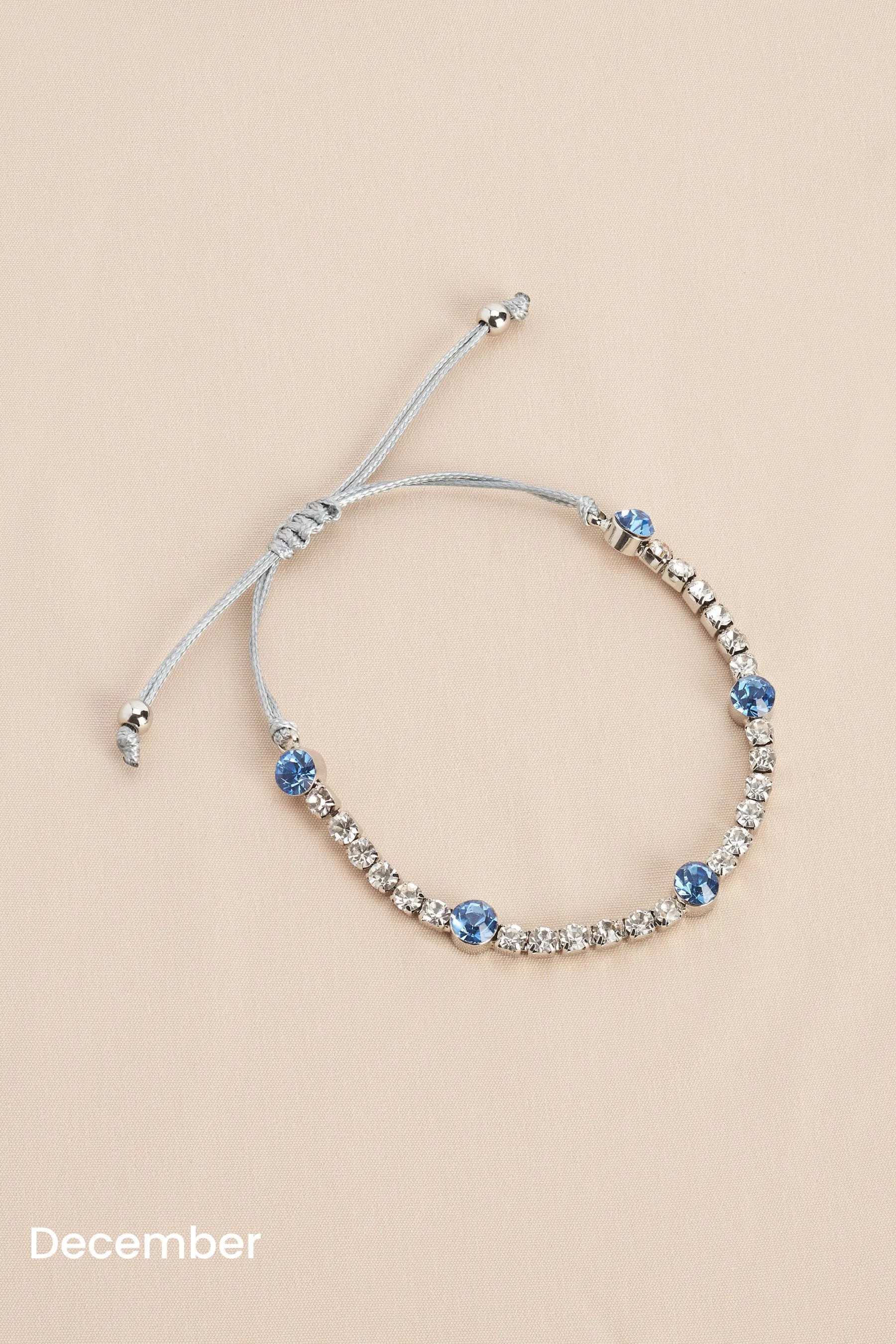 Argento a pieghe  - Birthstone - Bracciale elastico luccicante