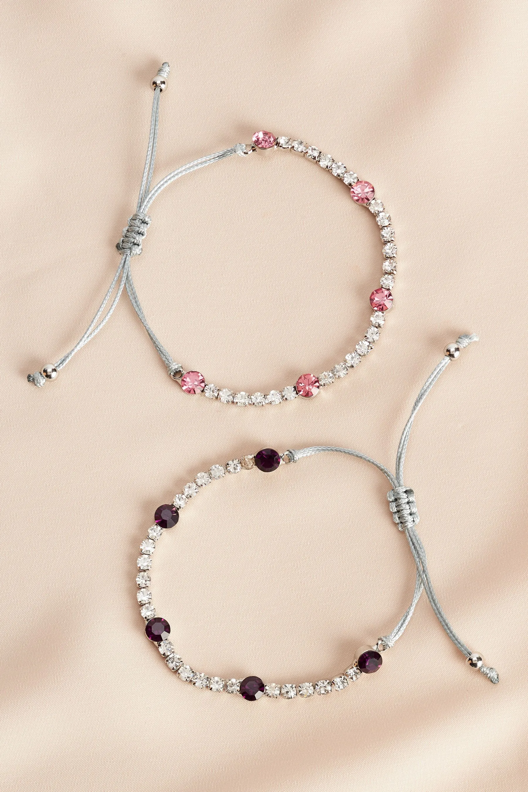 Argento a pieghe  - Birthstone - Bracciale elastico luccicante
