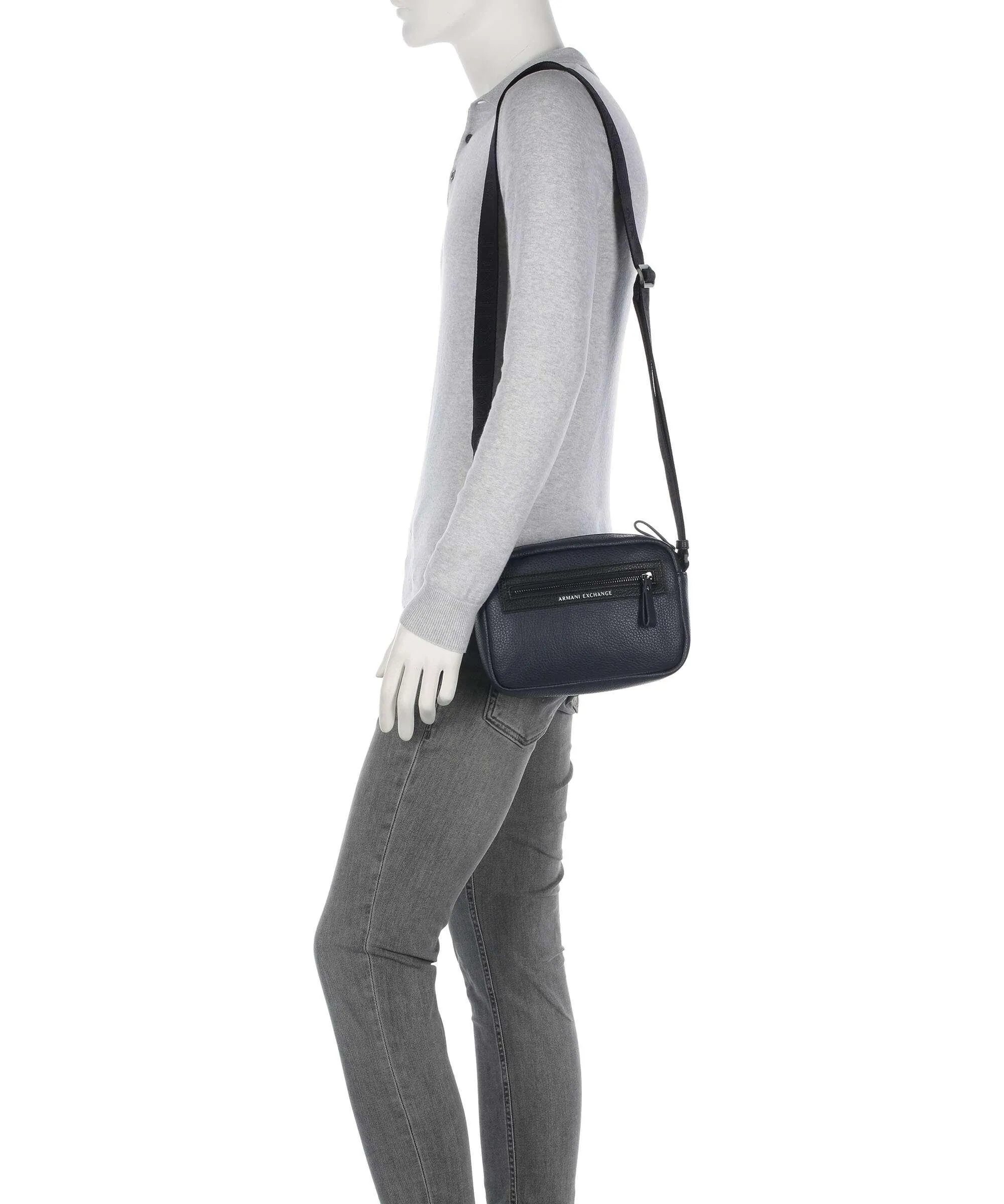  Armani Exchange Borsa a tracolla pelle sintetica navy  