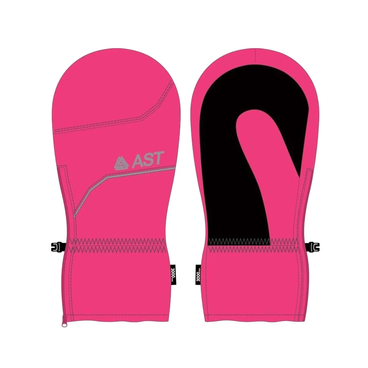 Ast guanti da neve moffole bimba colore rosa