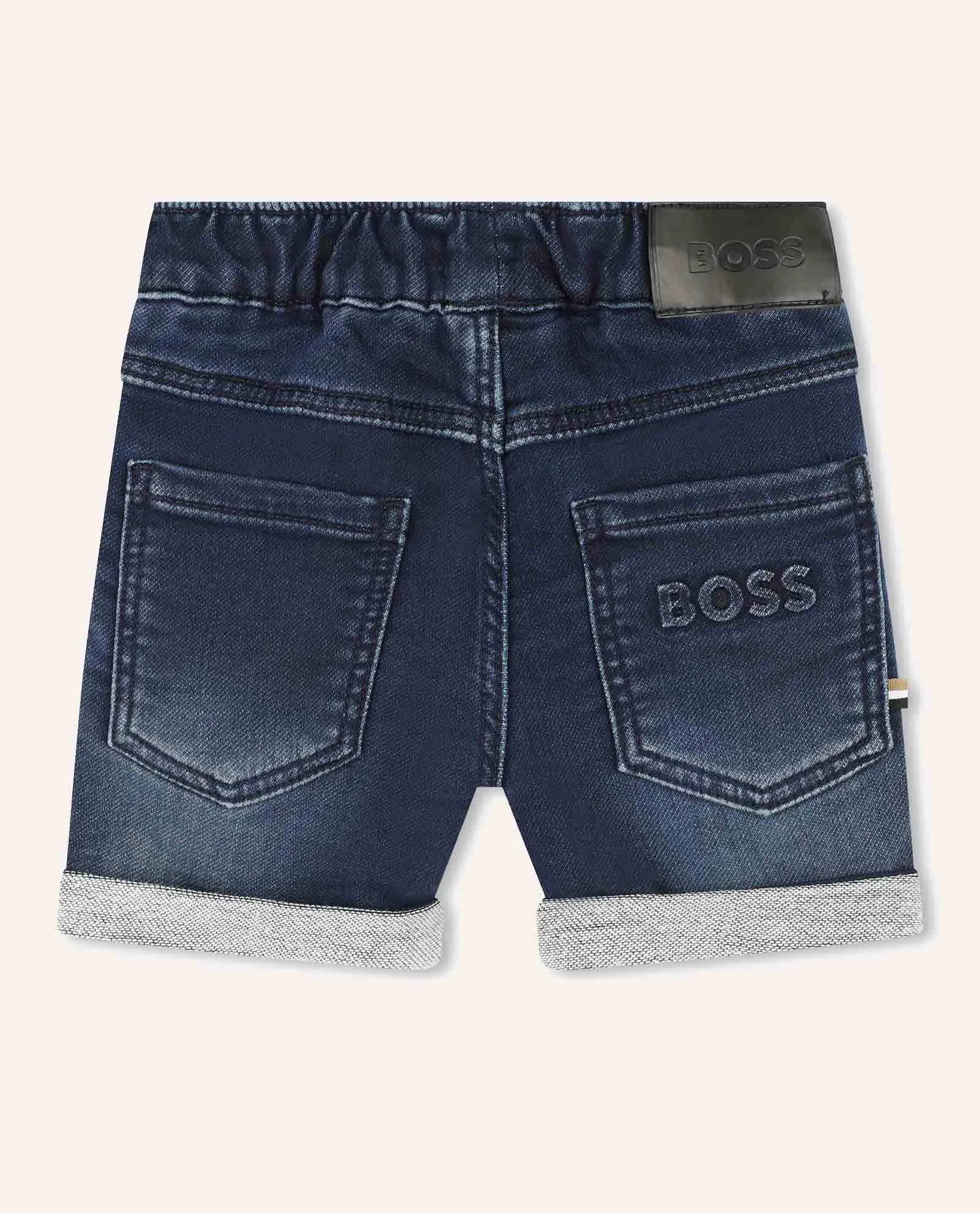 Bermuda Boss per bambini in denim elasticizzato