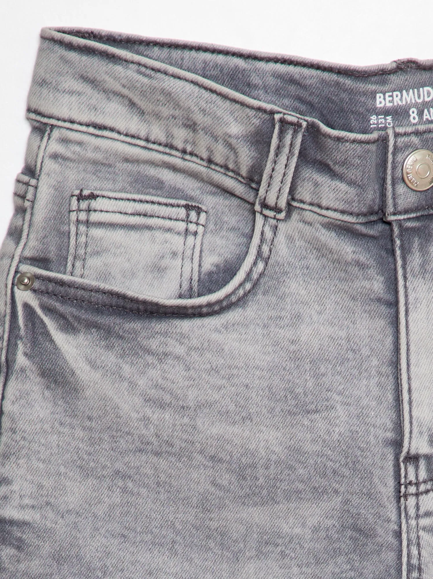 Bermuda in jeans - GRIGIO