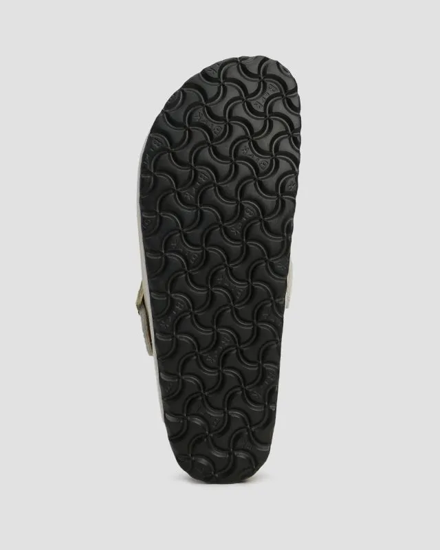 Białe klapki z futerkiem damskie Birkenstock Boston Shearling Narrow 1026192-weis