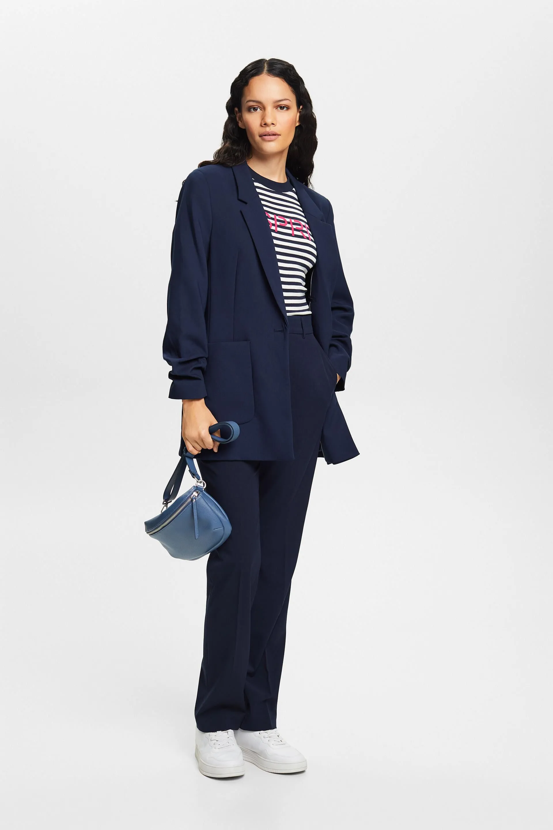 Blazer con maniche drappeggiate