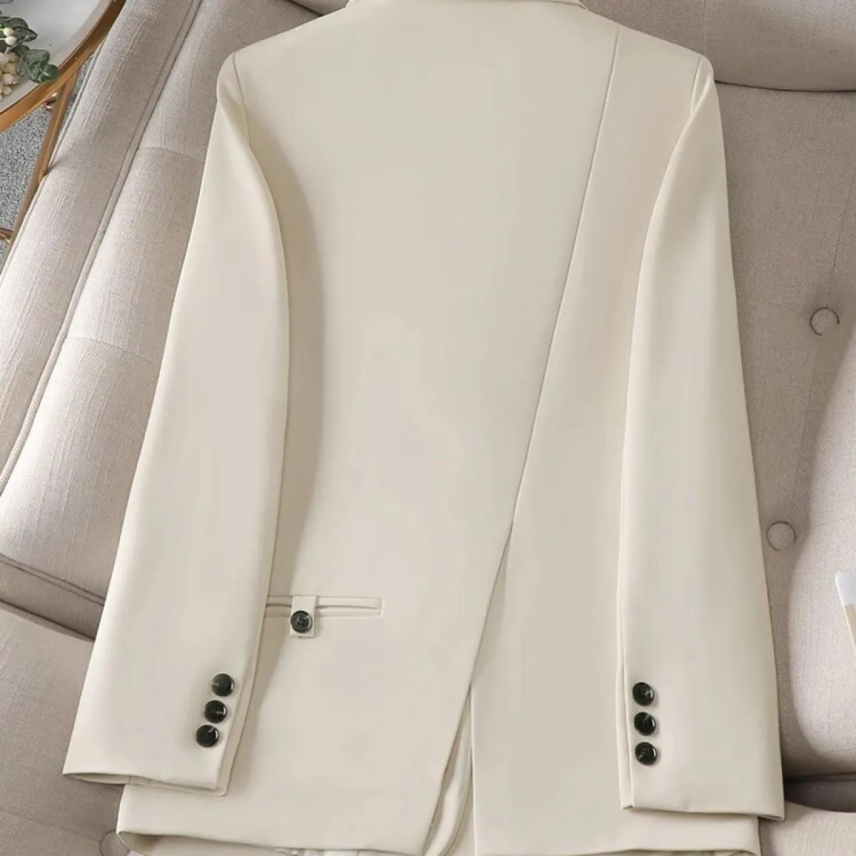 Blazer da donna casual autunno inverno da donna nero rosa albicocca manica lunga giacca dritta femminile blazer