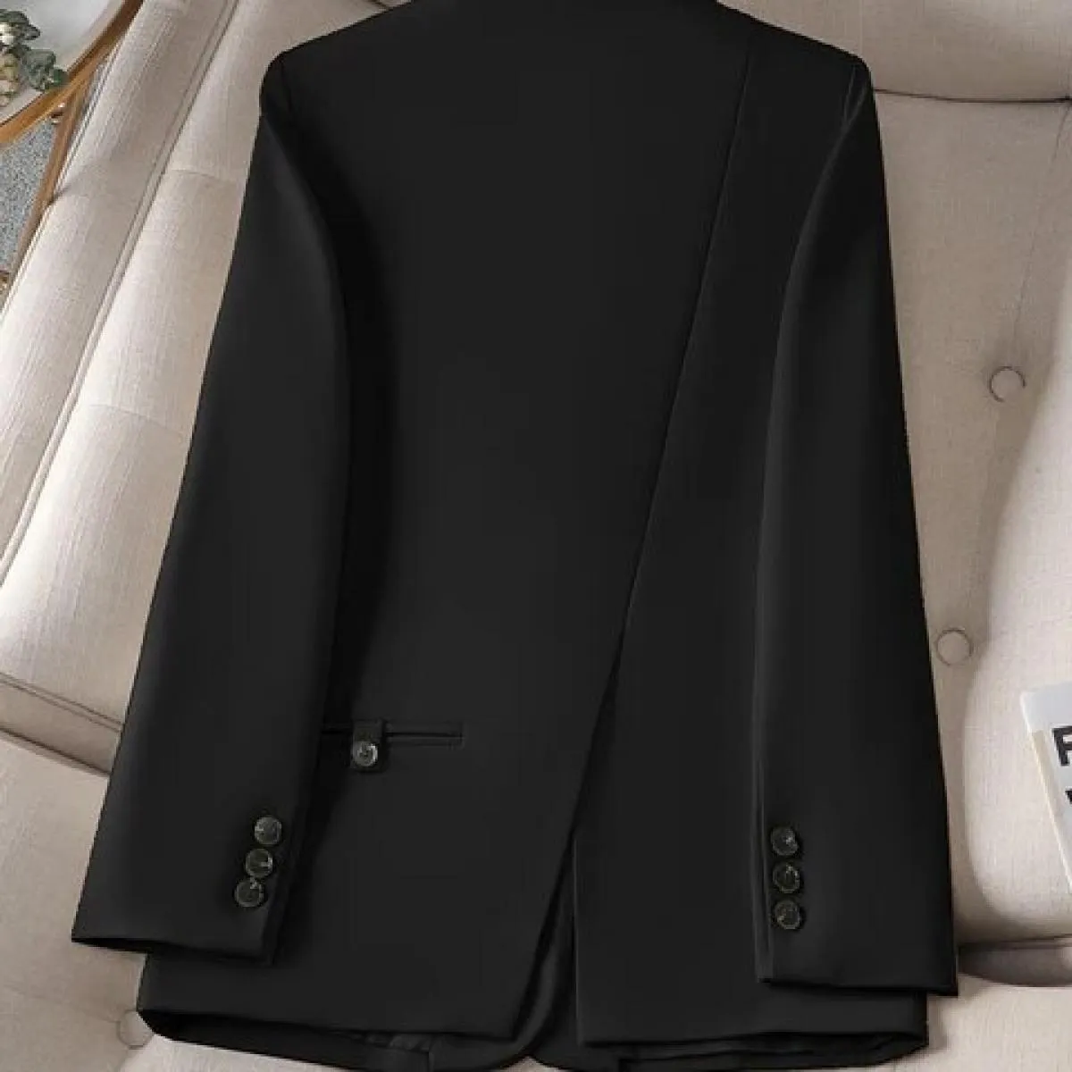 Blazer da donna casual autunno inverno da donna nero rosa albicocca manica lunga giacca dritta femminile blazer