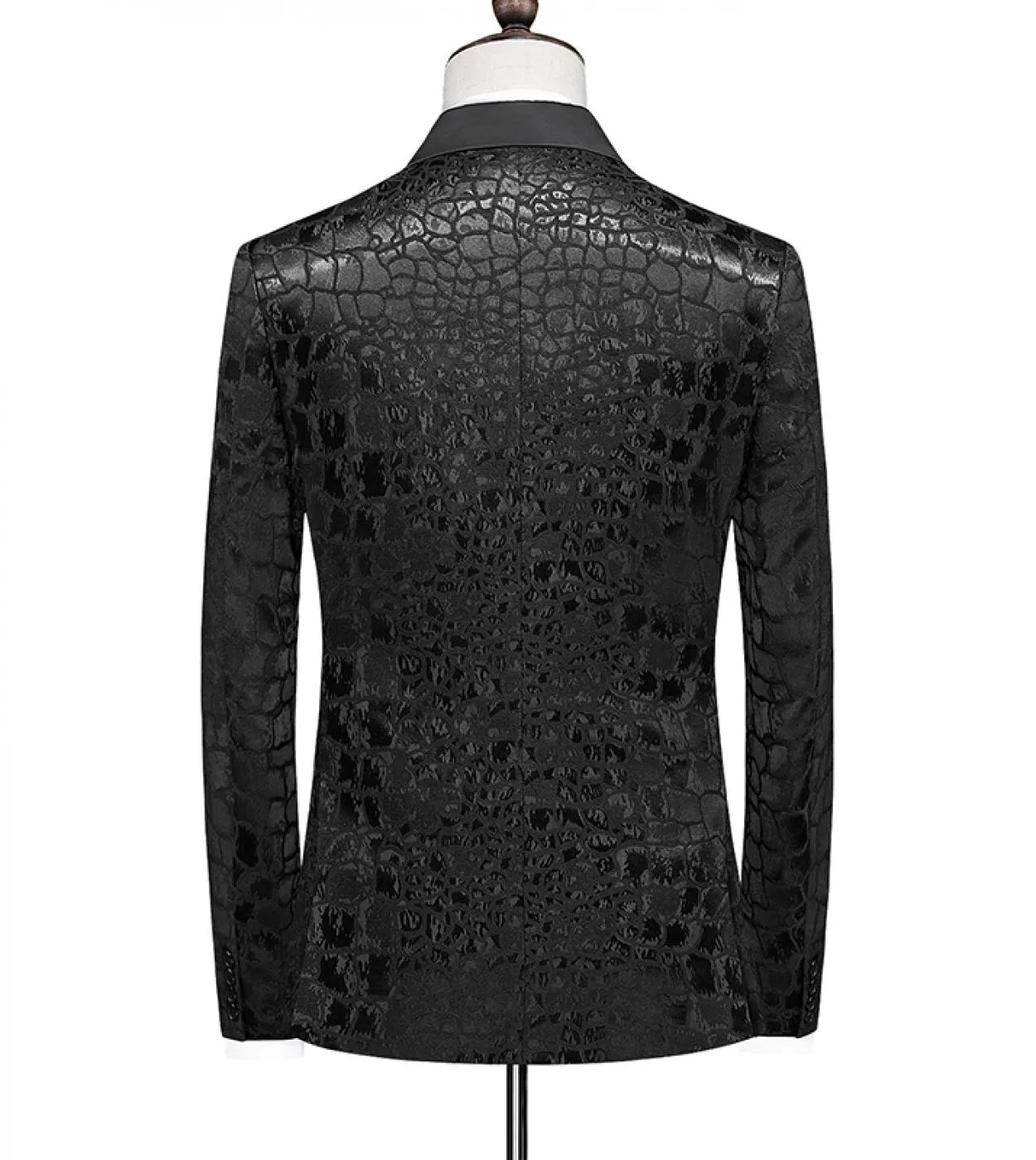 Blazer doppiopetto con collo a scialle da uomo Blazer nero a due spacchi aperti per uomo 6xl Giacca da abito elegante da ballo d