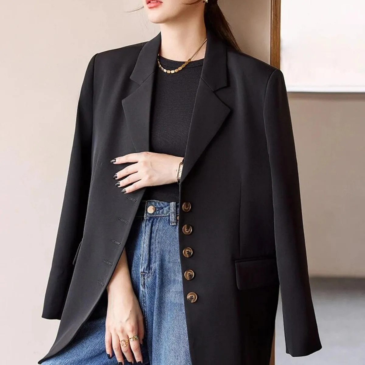 Blazer viola Camicia nera Donna Giacca blazer rossa casual Blazer viola Giacche Blazer