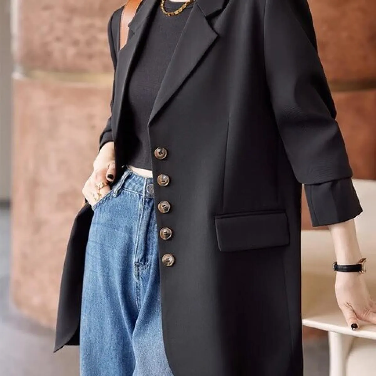 Blazer viola Camicia nera Donna Giacca blazer rossa casual Blazer viola Giacche Blazer