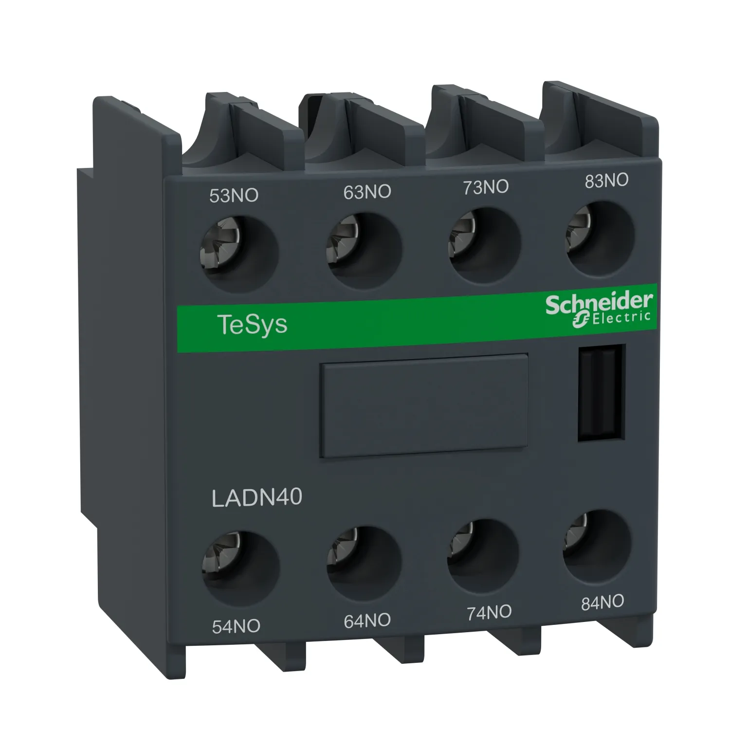 Blocco di contatti ausiliari Schneider Electric, 4 contatti, 4NO, montaggio frontale, serie LADN