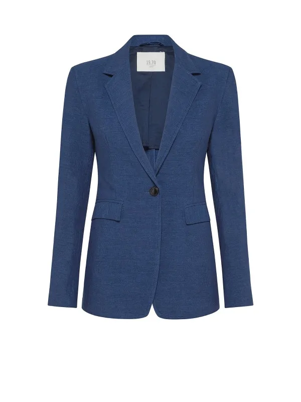 Blu Linen Blazer