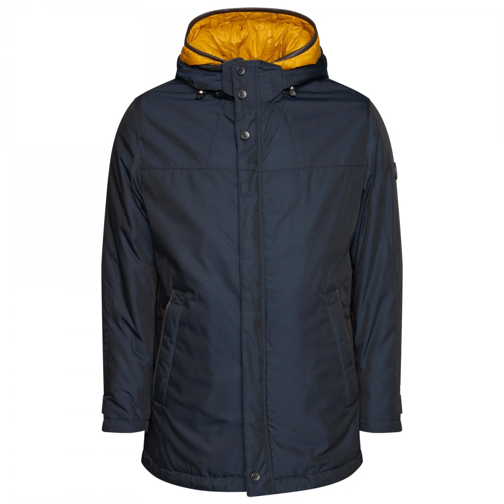 Blue parka bugatti with detachable hood modern fit