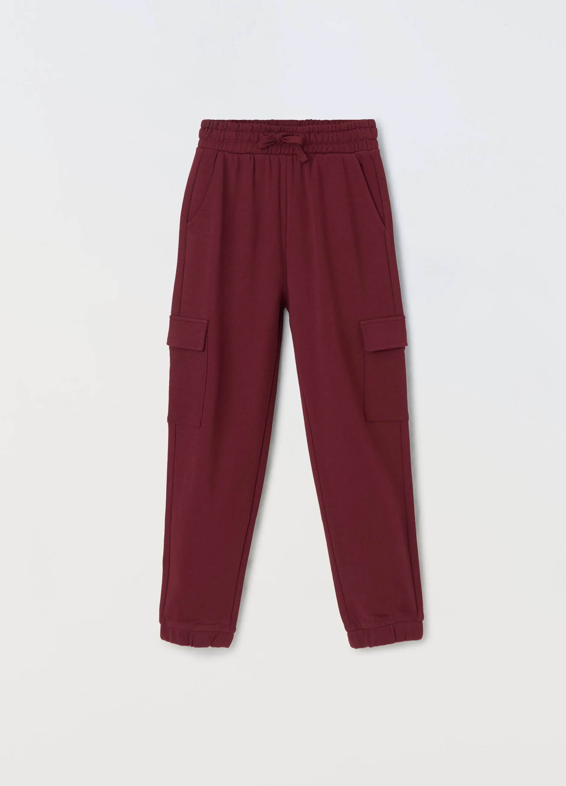 BLUKIDS  Joggers cargo in french terry di puro cotone ragazza