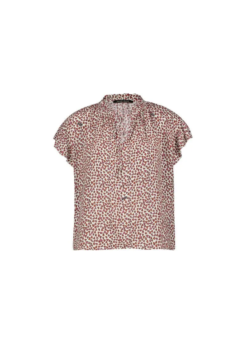Blusa con stampa cuori