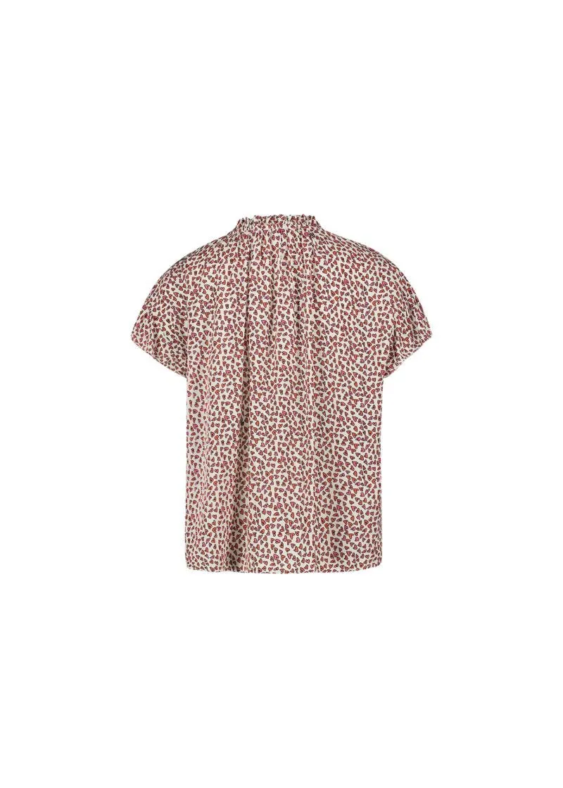 Blusa con stampa cuori