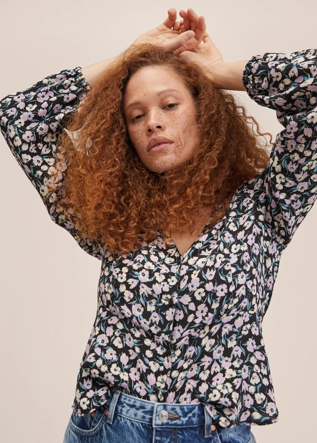 Blusa stampa fiori