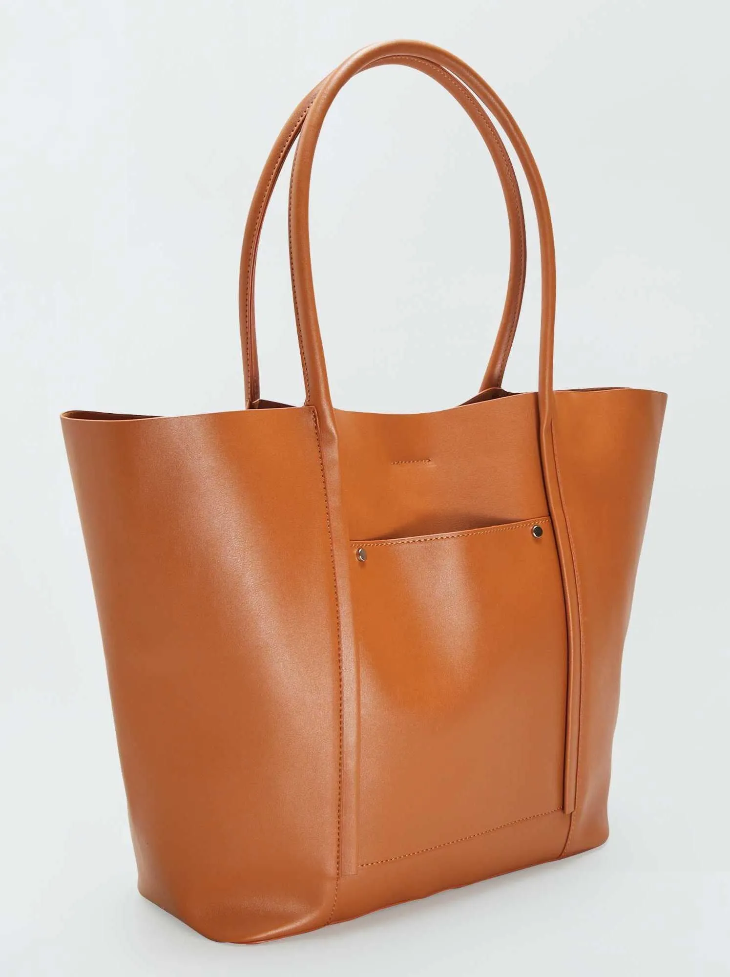Borsa a forma di shopping bag - MARRONE