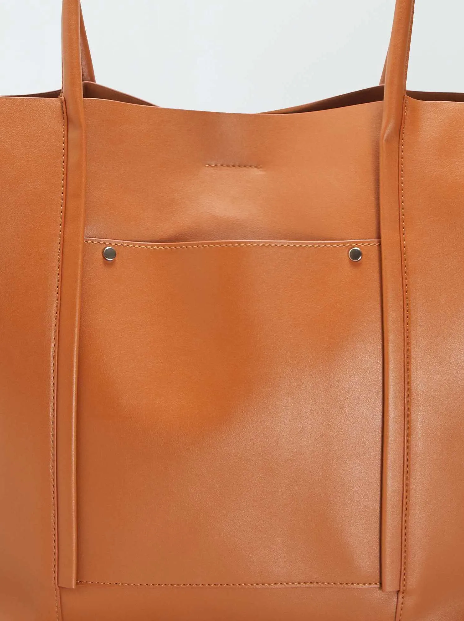 Borsa a forma di shopping bag - MARRONE