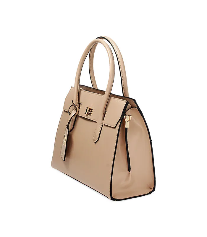 Borsa a mano beige rigida