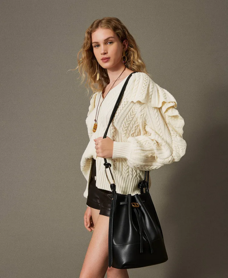 Borsa a secchiello 'Jane' in pelle